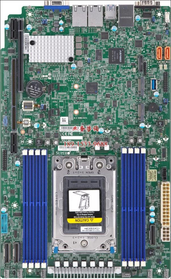 超微主板 H12SSW-INL 支持AMD SP3 CPU