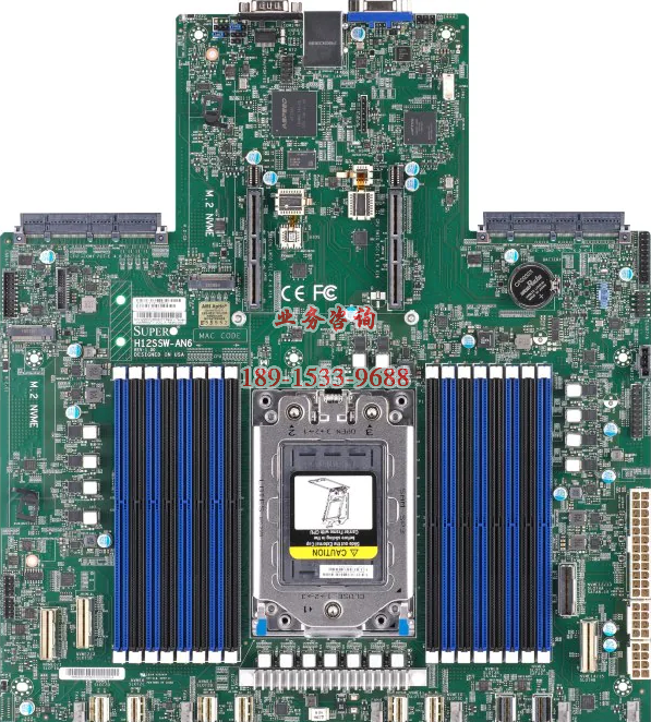 超微主板 H12SSW-AN6 支持AMD SP3 CPU