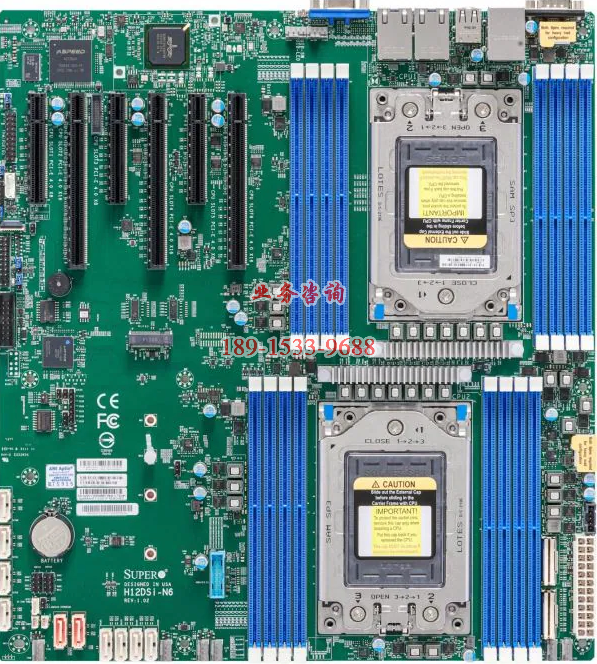 超微主板 H12DSI-N6 支持AMD SP3 CPU