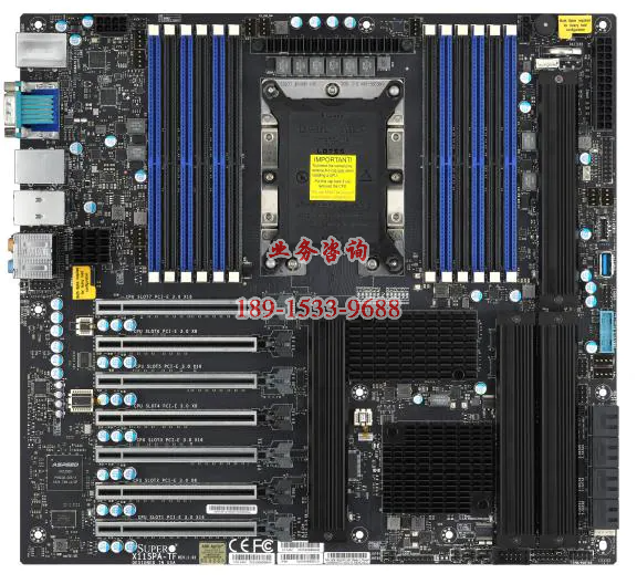 超微服务器主板X11SPA-T 支持第一代 intel 可扩展 至强 W-2 处理器