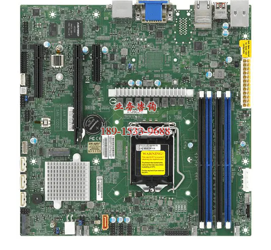 超微主板 X12SCZ-QF 支持酷睿10-11代LGA 1151