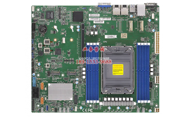 超微工作站主板 X12SPO-F LGA4189 支持第三代至强CPU